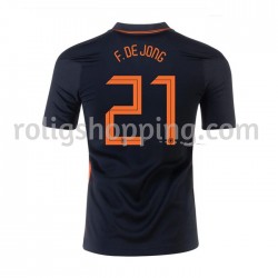 Fotbollströja Nederländerna Frenkie de Jong 21 Bortaställ Euro 2020 Kort ärm