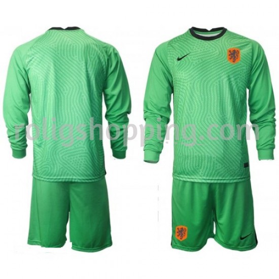 Fotbollströja Nederländerna Målvakt Barn Bortaställ Euro 2020 Lång ärm