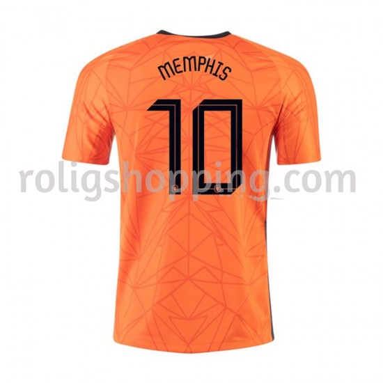 Fotbollströja Nederländerna MEMPHIS 10 Hemmaställ Euro 2020 Kort ärm