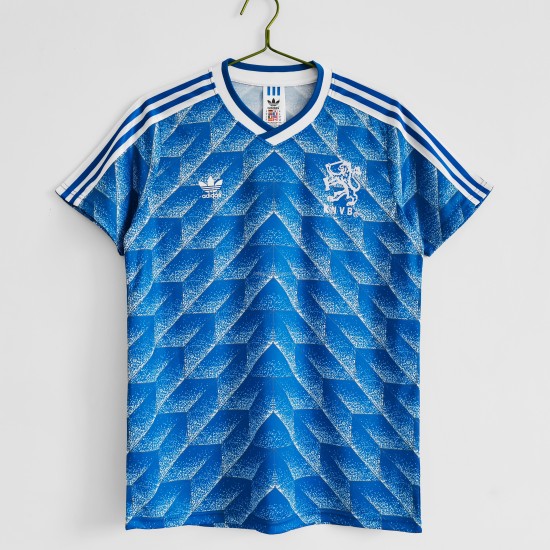 Fotbollströja Nederländerna Retro Bortaställ 1988 Kort ärm