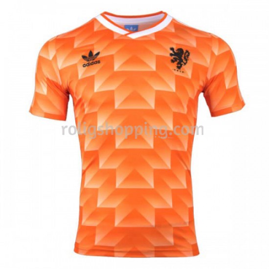 Fotbollströja Nederländerna Retro Hemmaställ 1988 Kort ärm