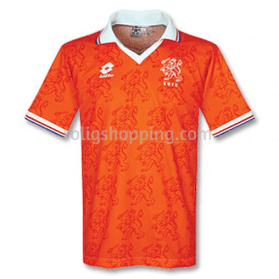 Fotbollströja Nederländerna Retro Hemmaställ 1996 Kort ärm