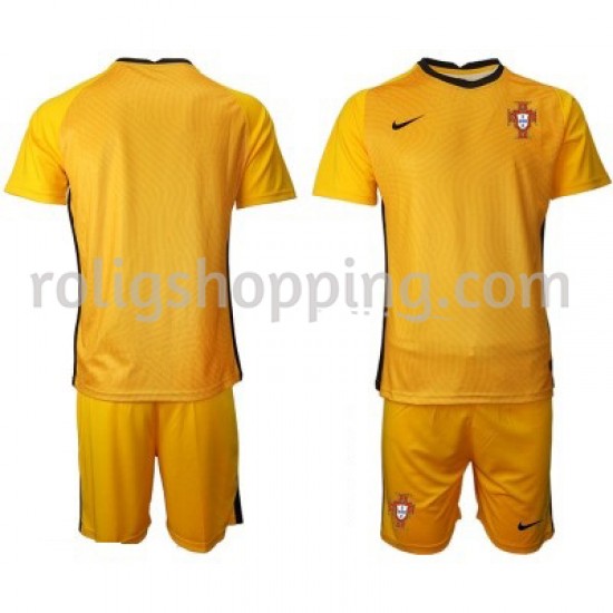 Fotbollströja Portugal Målvakt Barn Bortaställ Euro 2020 Kort ärm