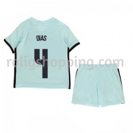 Fotbollströja Portugal Ruben Dias 4 Barn Bortaställ Euro 2020 Kort ärm