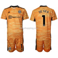 Fotbollströja Manchester United David de Gea 1 Målvakt Barn Hemmaställ 2021-2022 Kort ärm