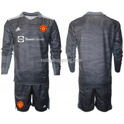 Fotbollströja Manchester United Målvakt Barn Bortaställ 2021-2022 Lång ärm