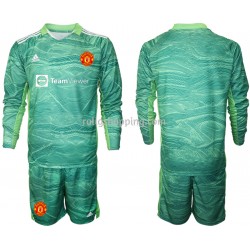 Fotbollströja Manchester United Målvakt Barn Tredjeställ 2021-2022 Lång ärm