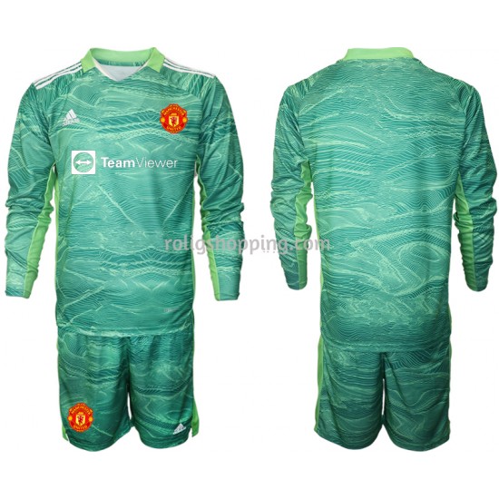 Fotbollströja Manchester United Målvakt Barn Tredjeställ 2021-2022 Lång ärm