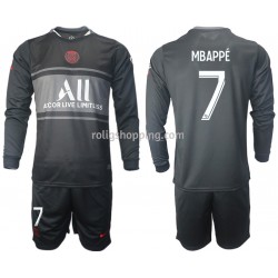 Fotbollströja Paris Saint-Germain Kylian Mbappe 7 Barn Tredjeställ 2021-2022 Lång ärm