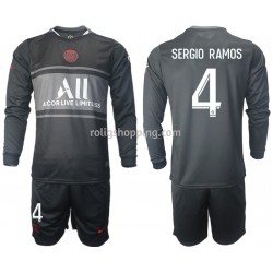 Fotbollströja Paris Saint-Germain Sergio Ramos 4 Barn Tredjeställ 2021-2022 Lång ärm
