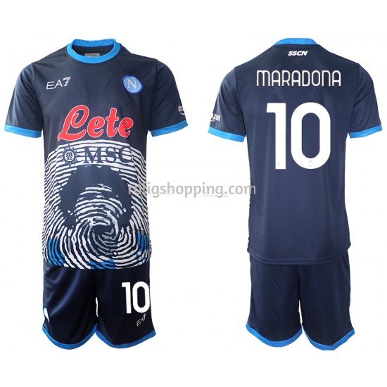 Fotbollströja SSC Napoli Diego Maradona 10 Special 2 Barn Hemmaställ 2021-2022 Kort ärm