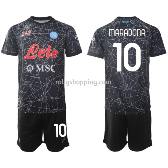 Fotbollströja SSC Napoli Diego Maradona 10 Special Barn Hemmaställ 2021-2022 Kort ärm