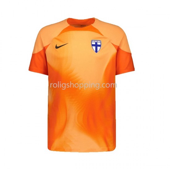 Fotbollströja Finland Målvakt Män Hemmaställ 2022-2023 Kort ärm