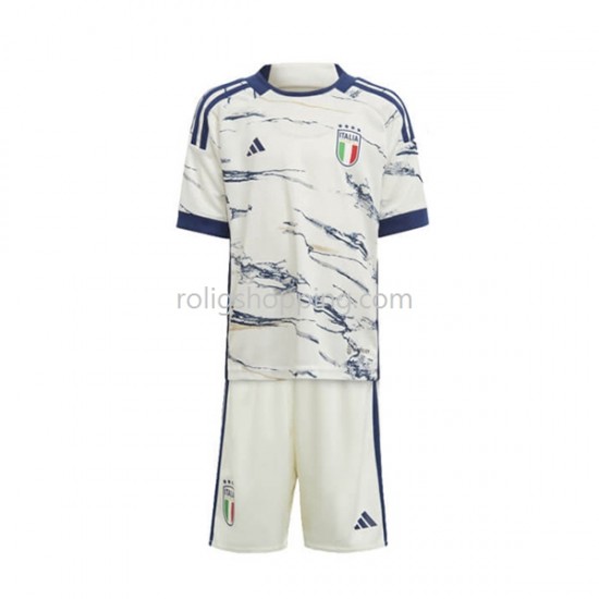 Fotbollströja Italien 2023 Barn Bortaställ Kort ärm