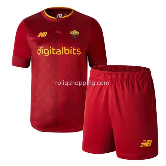 Fotbollströja AS Roma Barn Hemmaställ 2022-2023 Kort ärm