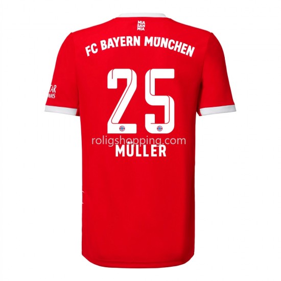 Fotbollströja Bayern München Muller 25 Hemmaställ 2022-2023 Kort ärm