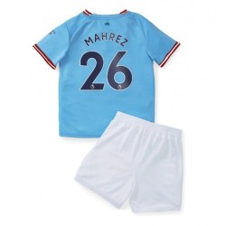 Fotbollströja Manchester City Mahrez 26 Barn Hemmaställ 2022-2023 Kort ärm