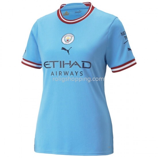 Fotbollströja Manchester City Kvinnor Hemmaställ 2022-2023 Kort ärm
