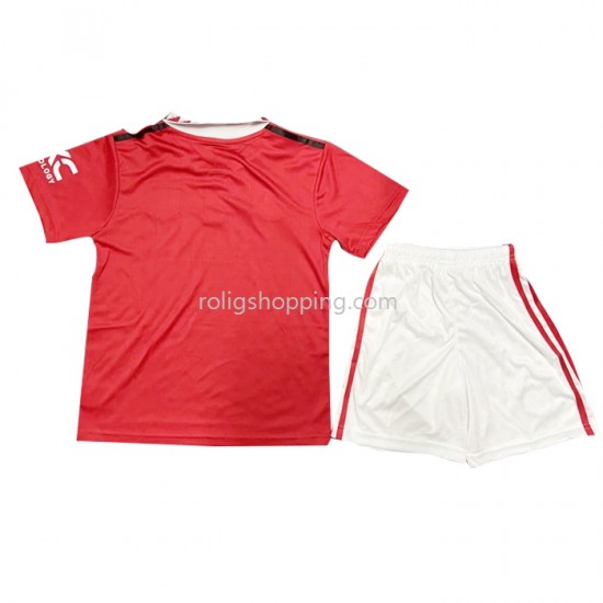 Fotbollströja Manchester United Barn Hemmaställ 2022-2023 Kort ärm