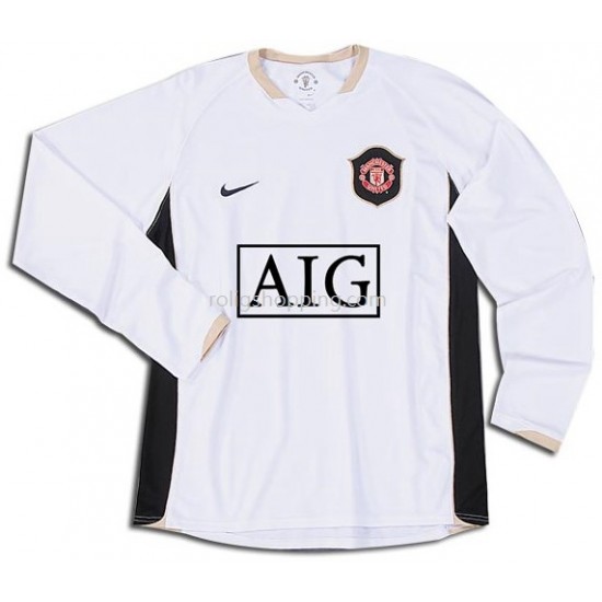 Fotbollströja Manchester United Bortaställ 2006-2007 Kort ärm