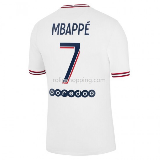 Fotbollströja Paris Saint-Germain Kylian Mbappe 7 Fjärdeställ 2021-2022 Kort ärm