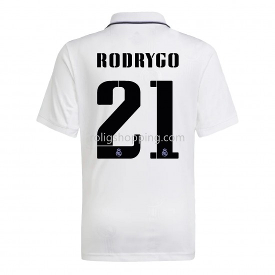 Fotbollströja Real Madrid Rodrygo 21 Hemmaställ 2022-2023 Kort ärm