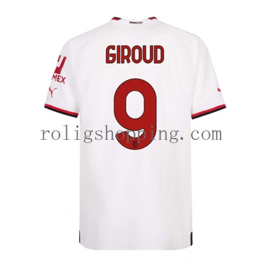 Fotbollströja AC Milan Olivier Giroud 9 Män Bortaställ 2022-2023 Kort ärm