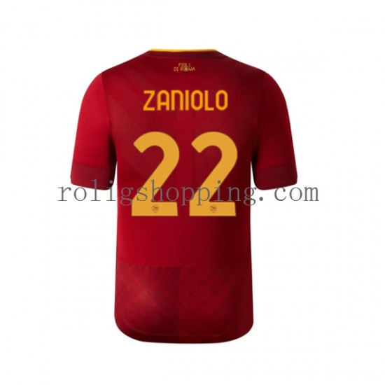 Fotbollströja AS Roma Zaniolo 22 Män Hemmaställ 2022-2023 Kort ärm
