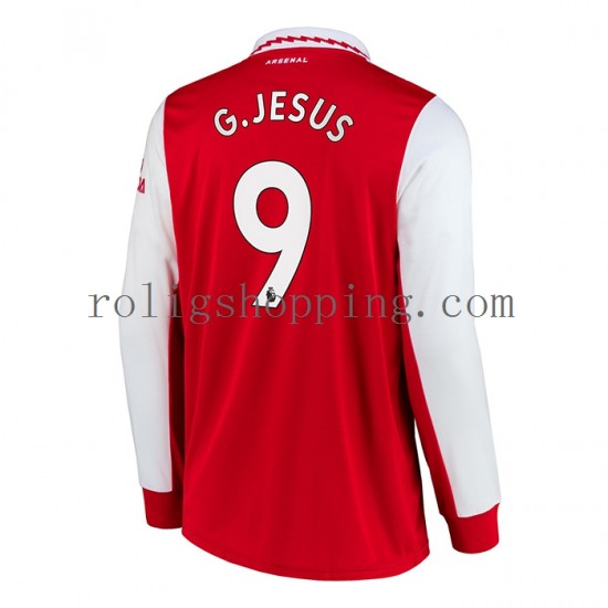 Fotbollströja Arsenal Gabriel Jesus 9 Män Hemmaställ 2022-2023 Lång ärm