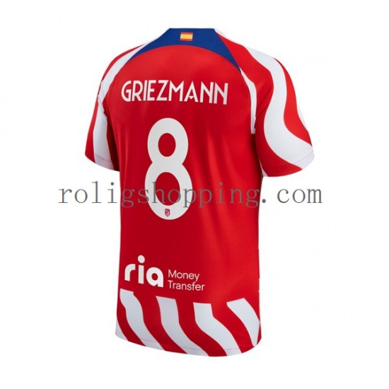 Fotbollströja Atlético Madrid Antoine Griezmann 8 Män Hemmaställ 2022-2023 Kort ärm