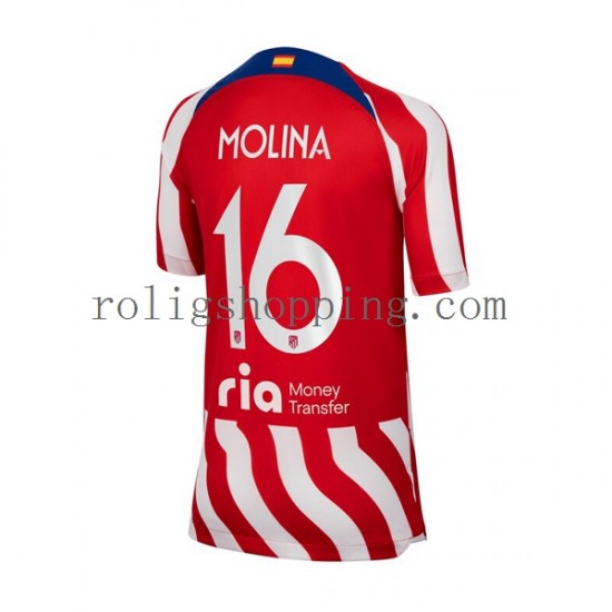 Fotbollströja Atlético Madrid Nahuel Molina 16 Män Hemmaställ 2022-2023 Kort ärm
