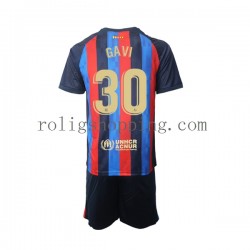 Fotbollströja FC Barcelona Gavi 30 Barn Hemmaställ 2022-2023 Kort ärm