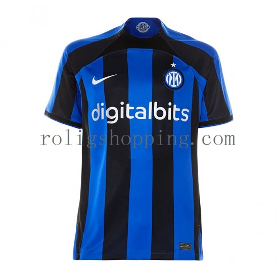 Fotbollströja Inter Milan Män Hemmaställ 2022-2023 Kort ärm