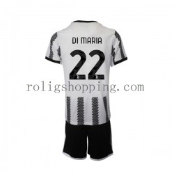 Fotbollströja Juventus Di Maria 22 Barn Hemmaställ 2022-2023 Kort ärm