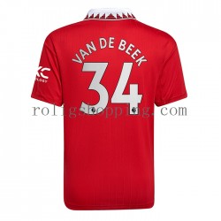 Fotbollströja Manchester United Donny van de Beek 34 Män Hemmaställ 2022-2023 Kort ärm