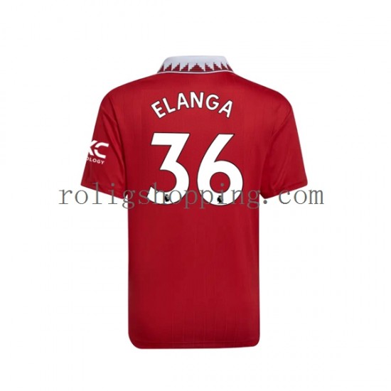 Fotbollströja Manchester United Elanga 36 Män Hemmaställ 2022-2023 Kort ärm