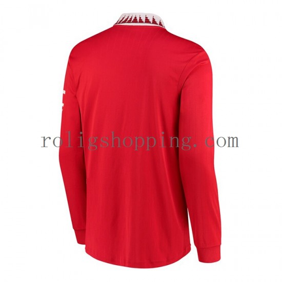 Fotbollströja Manchester United Män Hemmaställ 2022-2023 Lång ärm