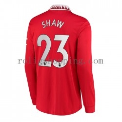 Fotbollströja Manchester United Luke Shaw 23 Män Hemmaställ 2022-2023 Lång ärm