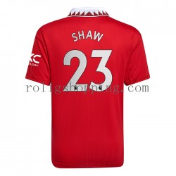 Fotbollströja Manchester United Luke Shaw 23 Män Hemmaställ 2022-2023 Kort ärm