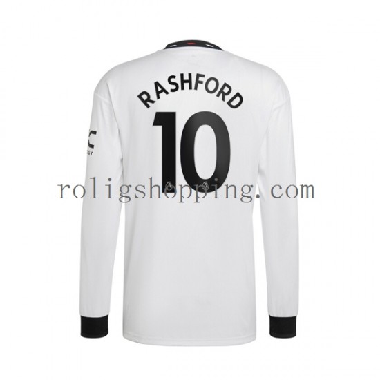 Fotbollströja Manchester United Rashford 10 Män Bortaställ 2022-2023 Lång ärm