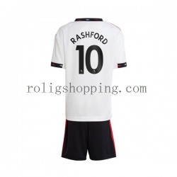 Fotbollströja Manchester United Rashford 10 Barn Bortaställ 2022-2023 Kort ärm