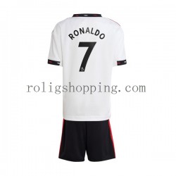 Fotbollströja Manchester United Ronaldo 7 Barn Bortaställ 2022-2023 Kort ärm