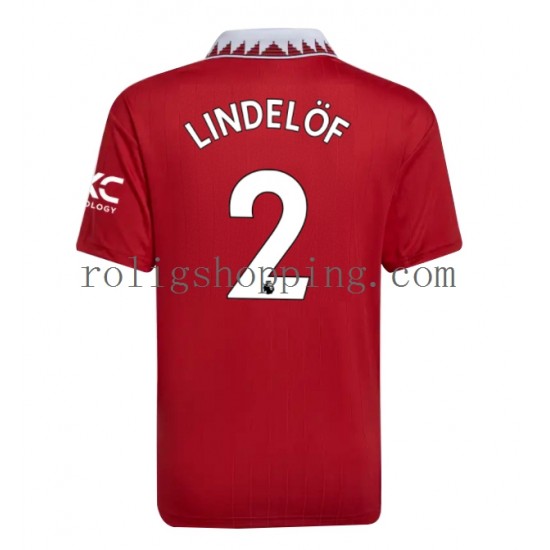 Fotbollströja Manchester United Victor Lindelof 2 Män Hemmaställ 2022-2023 Kort ärm