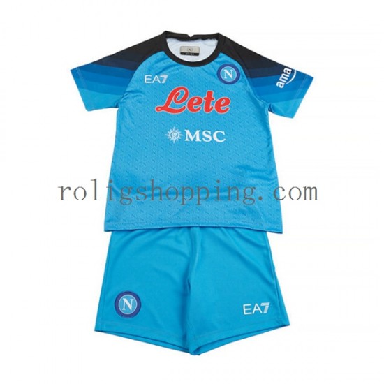 Fotbollströja SSC Napoli Barn Hemmaställ 2022-2023 Kort ärm