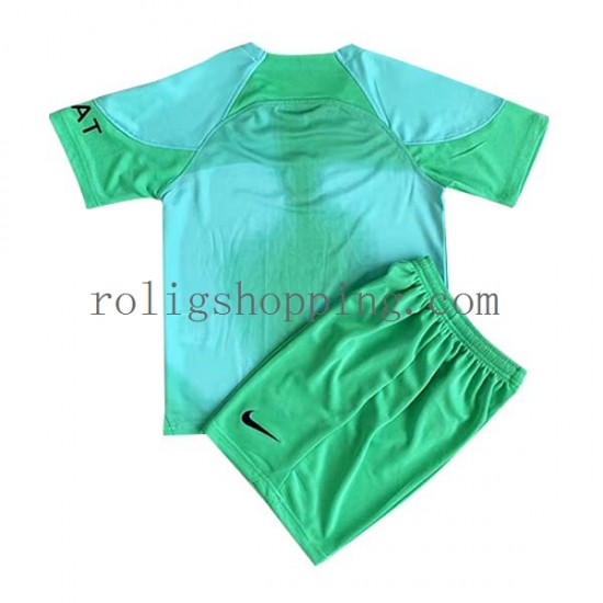 Fotbollströja Paris Saint-Germain Målvakt Barn Hemmaställ 2022-2023 Kort ärm