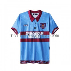Fotbollströja West Ham United Retro Män Hemmaställ 1995-1996 Kort ärm