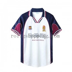 Fotbollströja West Ham United Iron Maiden Retro Män Bortaställ 1999 Kort ärm