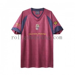 Fotbollströja West Ham United Iron Maiden Retro Män Bortaställ 2010 Kort ärm