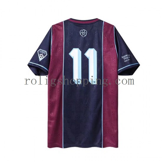 Fotbollströja West Ham United Iron Maiden Retro Män Hemmaställ 2011 Kort ärm