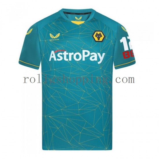 Fotbollströja Wolverhampton Wanderers Män Bortaställ 2022-2023 Kort ärm
